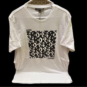 Michael Kors White Graphic T-Shirt for Men size XL